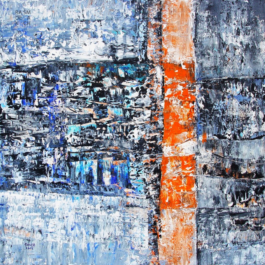 Orange Stripe, Akryl na plátně, 2015