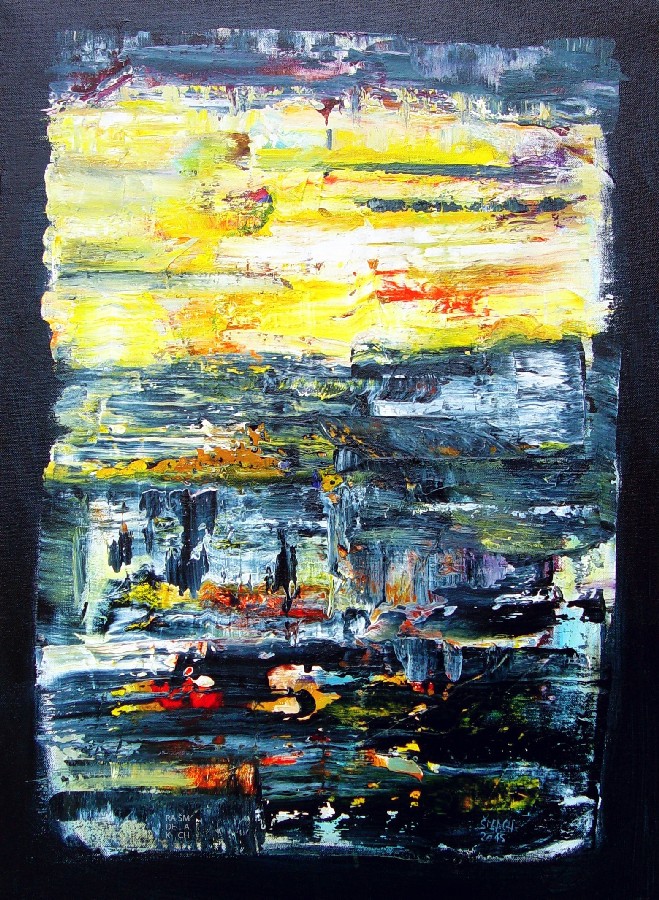 Composition AP547, Akryl na plátně, 2015, 55 x 40   cm
