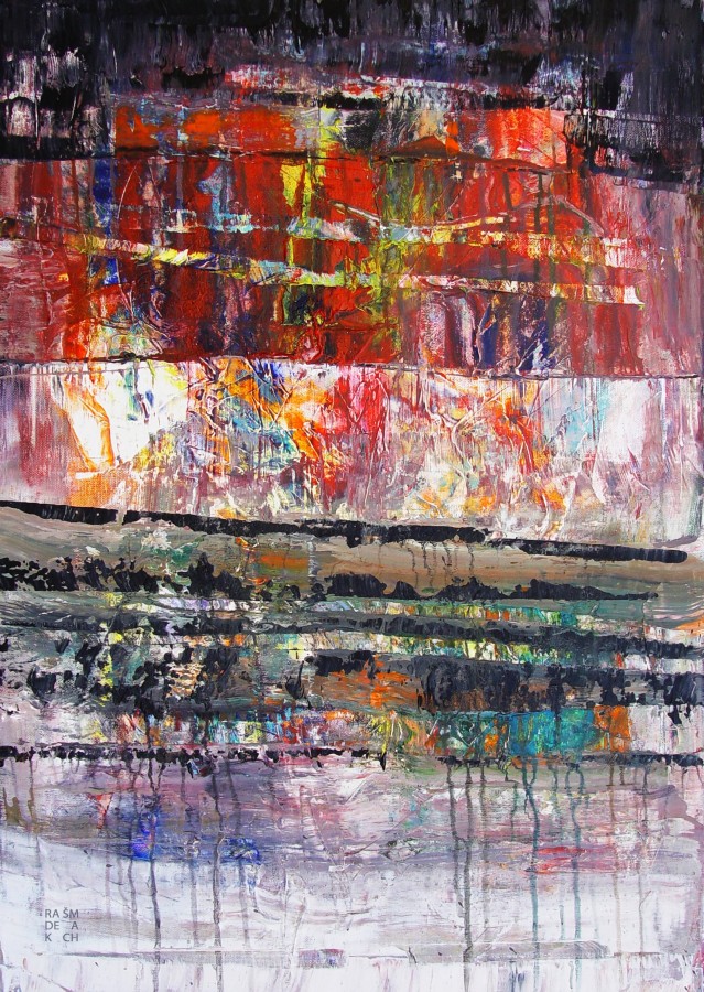 Composition BB108, Akryl na plátně, 2015, 70 x 50   cm
